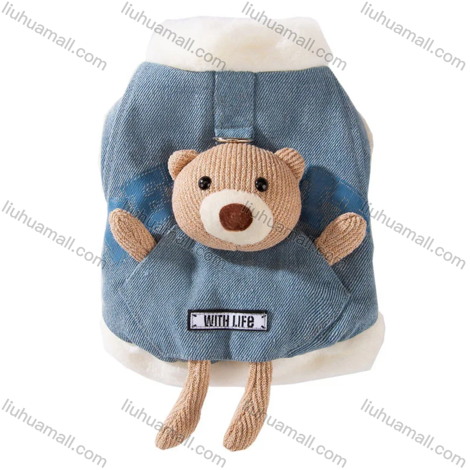 Wholesale Cute Cat Clothes With Fleece & Thickened Denim For Adult Cats Kittens Warm Vests Pet Clothing - Liuhuamall