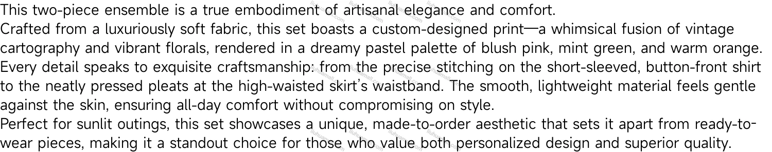 Wholesale Women's Fashion Printed Shirt and Skirt 2-piece Set - Liuhuamall