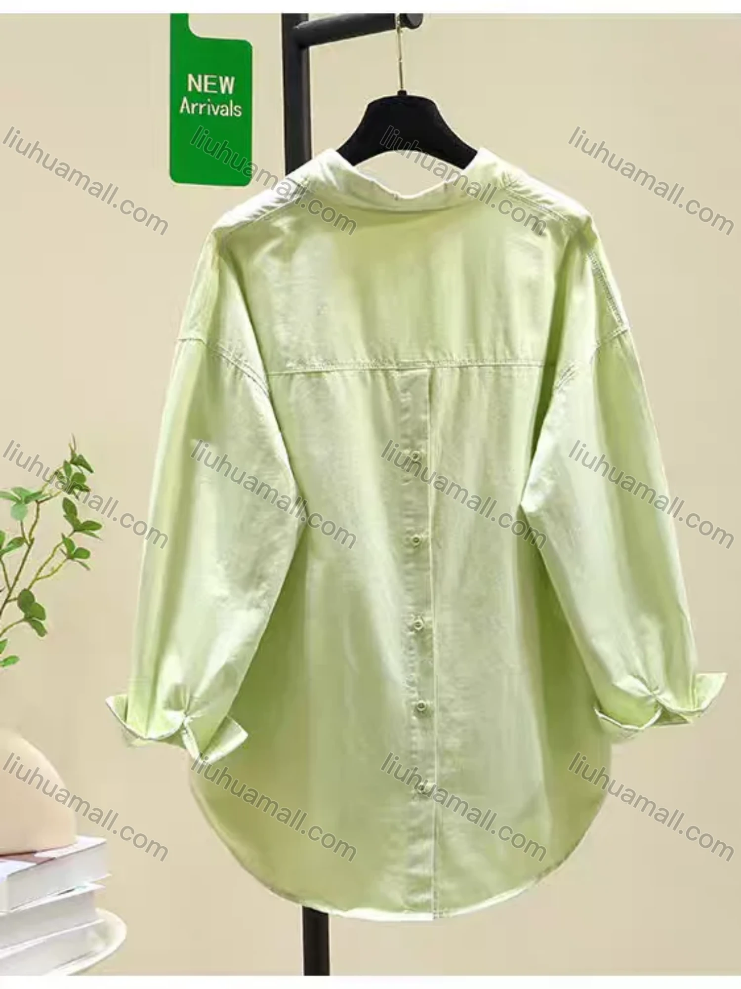 Wholesale Women's Summer Thin Cotton Shirt, High Quality Loose Casual Blouse with Split Back Design, Outer Wear - Liuhuamall