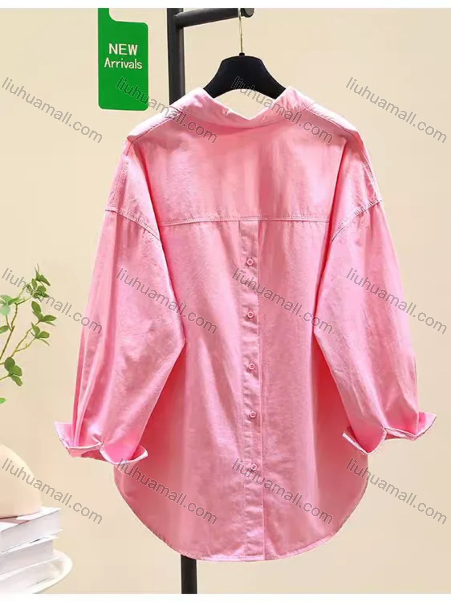 Wholesale Women's Summer Thin Cotton Shirt, High Quality Loose Casual Blouse with Split Back Design, Outer Wear - Liuhuamall