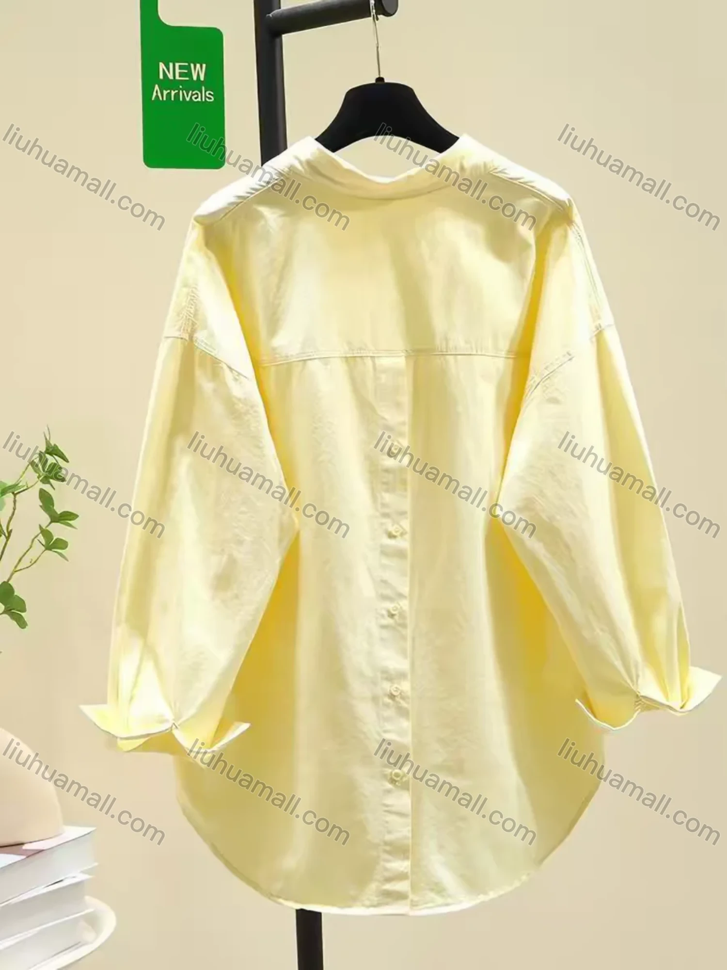 Wholesale Women's Summer Thin High-Quality Cotton Shirt, Back Split Design Loose Casual Blouse for Outerwear - Liuhuamall