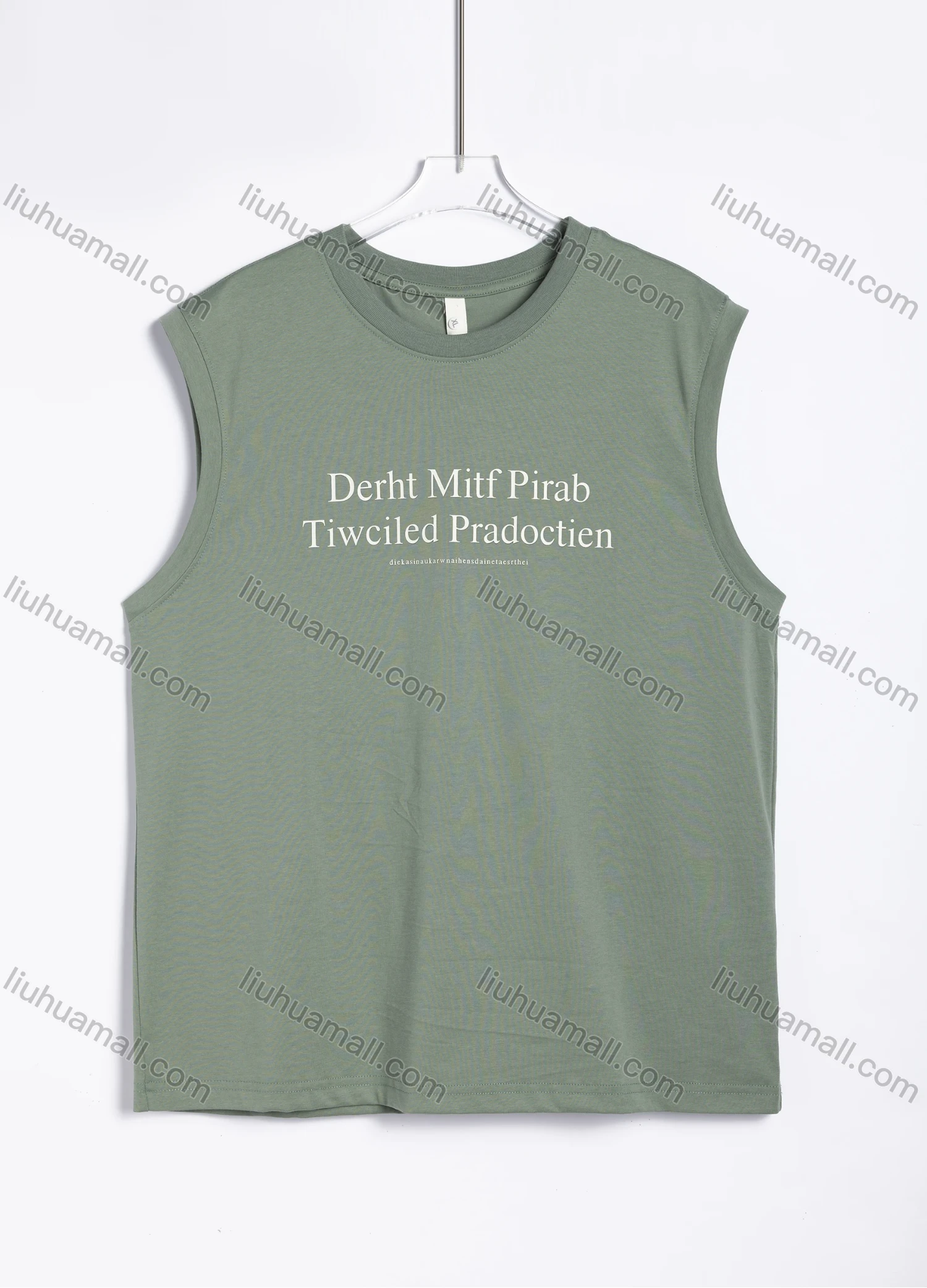 Wholesale Men's Casual Letter Printed Sleeveless T-Shirt 19002# - Liuhuamall