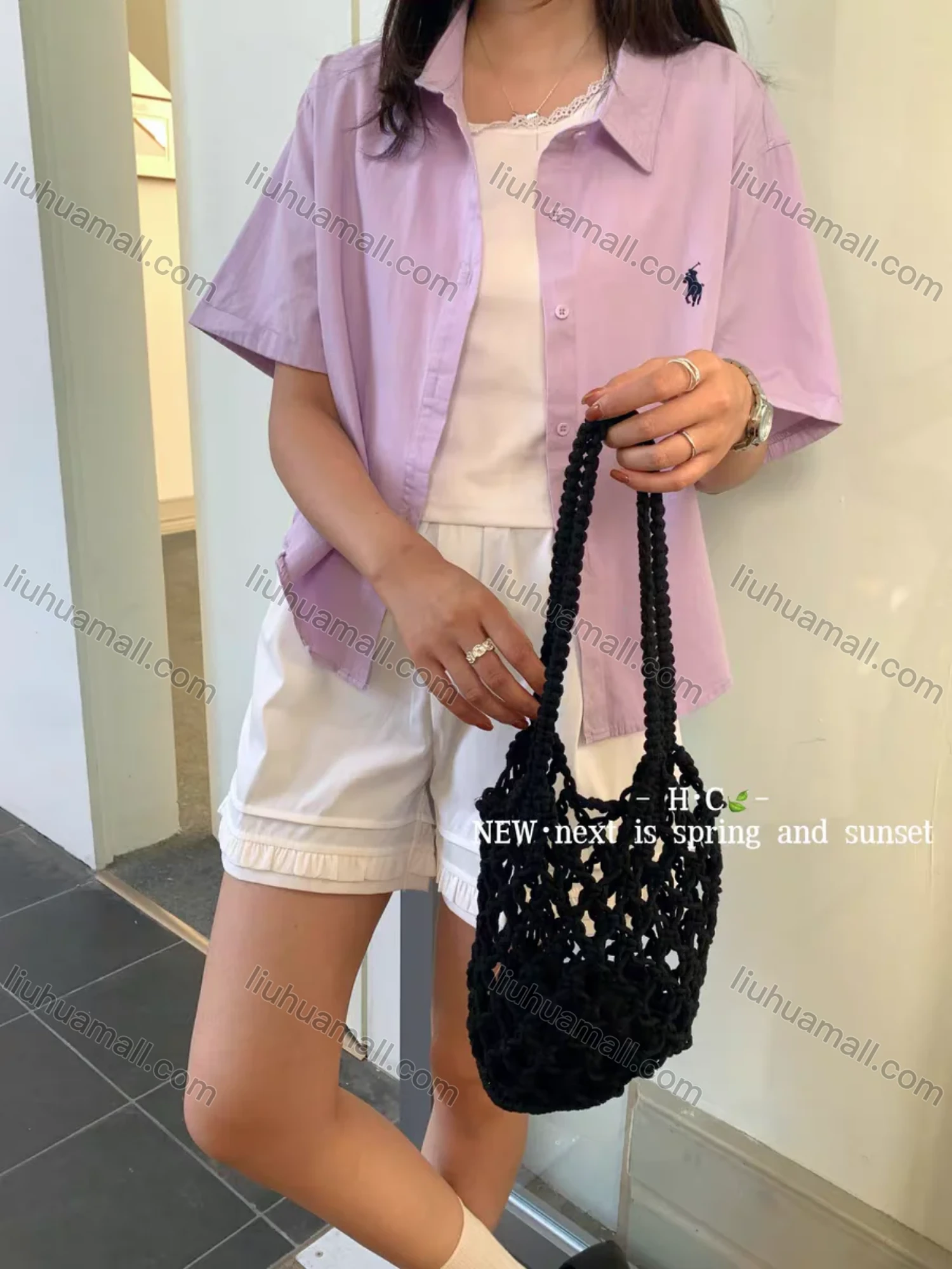 Wholesale Women's New 100% Cotton Short Sleeve Shirt, Loose Fit Slimming Embroidered Blouse, Fashion Versatile Designer Summer Top - Liuhuamall