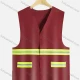 Wholesale High Visibility Button Front Reflective Strips Safety Vests Wine Clothing Wholesale Market Liuhua