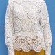 Wholesale Women's Casual Long Sleeve Embroidered Hollow Out Cover Up Tops White Clothing Wholesale Market Liuhua