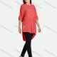 Wholesale Women's Casual Button Front Stand Collar Long Sleeve Bronzed Print Plain Tunic 7 Clothing Wholesale Market Liuhua