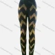 Wholesale Women's Casual High Waist Gold Rhinestone Line Print Leggings 177837# Black Clothing Wholesale Market Liuhua