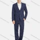 Wholesale Men's Fashion Single Breasted Lapel Striped Pockets Blazer & Pants 2 Piece Suit Sets Navy Clothing Wholesale Market Liuhua