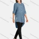 Wholesale Women's Casual Button Front Stand Collar Long Sleeve Bronzed Print Plain Tunic 8 Clothing Wholesale Market Liuhua
