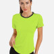 Women's Sporty Colorblock Short Sleeve Quick-dry Breathable Athletic T-shirt W7009# Bright Green Clothing Wholesale Market -LIUHUA
