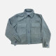 Women's Casual Flap Pockets Button Down Plain Collared Corduroy Overshirt Dark Cyan Clothing Wholesale Market -LIUHUA