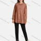 Wholesale Woman's Casual Shirt Collar Long Sleeve Floral Eyelet Embroidered Button Front Plain Tunic 28 Clothing Wholesale Market Liuhua