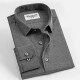Men's Casual Collared Long Sleeve Button Down Allover Print Shirts Dim Gray Clothing Wholesale Market -LIUHUA