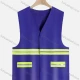 Wholesale High Visibility Button Front Reflective Strips Safety Vests Blue Guangzhou Clothing Wholesale Market & Suppliers -LIUHUAMALL