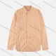 Wholesale Men's 100% Cotton Striped Print Casual Long Sleeve Button Down Shirt Orange Clothing Wholesale Market Liuhua