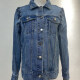 Women's Fashion Plain Button Down Lace Up Wash Fake Pocket Denim Jacket Light Blue Clothing Wholesale Market -LIUHUA
