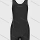 Wholesale Women's Professional Boyleg Racerback Cutout Back One Piece Swimsuit Black Clothing Wholesale Market Liuhua