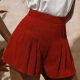 Women's Casual Elastic Waist Pleated Plain Shorts AY246# 10# Clothing Wholesale Market -LIUHUA