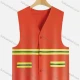 Wholesale High Visibility Button Front Reflective Strips Safety Vests Orange Clothing Wholesale Market Liuhua