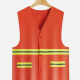 High Visibility Button Front Reflective Strips Safety Vests Orange Clothing Wholesale Market -LIUHUA