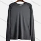Wholesale Men's Round Neck Long Sleeve Plain Running Workout Pullover Sweatshirt T206# Dark Gray Clothing Wholesale Market Liuhua