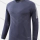 Wholesale Men's Athletic Round Neck Long Sleeve Striped Pullover Sweatshirt T228# Light Slate Gray Clothing Wholesale Market Liuhua