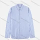 Wholesale Men's 100% Cotton Striped Print Casual Long Sleeve Button Down Shirt Light Blue Clothing Wholesale Market Liuhua