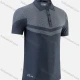 Wholesale Men's Honeycomb Print Hot Stamping Letter Colorblock Breathable Athletic Polo 903# Dark Gray Clothing Wholesale Market Liuhua