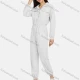 Wholesale Women's Lapel Long Sleeve Flap Pockets Buttons Drawstring Ankle-Tie Plain Jumpsuit 2206# 1# Clothing Wholesale Market Liuhua
