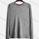 Wholesale Men's Round Neck Long Sleeve Plain Running Workout Pullover Sweatshirt T206# Gray Clothing Wholesale Market Liuhua