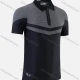 Wholesale Men's Honeycomb Print Hot Stamping Letter Colorblock Breathable Athletic Polo 903# Black Clothing Wholesale Market Liuhua