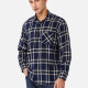 Men's 100% Cotton Regular Fit Long Sleeve Pocket Plaid Print Casual Shirt Navy Clothing Wholesale Market -LIUHUA