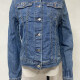 Women's Fashion Button Down Plain Rivets Flap Pockets Collared Denim Jacket Blue Clothing Wholesale Market -LIUHUA