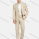Wholesale Men's Fashion Pockets Lapel Striped Single Breasted Blazer & Pants 2 Piece Suit Sets Apricot Clothing Wholesale Market Liuhua