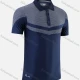 Wholesale Men's Honeycomb Print Hot Stamping Letter Colorblock Breathable Athletic Polo 903# Navy Clothing Wholesale Market Liuhua