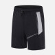 Men's Performance Workout Colorblock Letter Athletic Shorts With Zip Pockets A090# Black Clothing Wholesale Market -LIUHUA