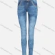 Wholesale Women's Casual Skinny Embroidered Five Pockets Plain Long Jean Blue Clothing Wholesale Market Liuhua