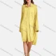 Wholesale Woman's Casual Long Sleeve Shirt Collar Bronzed Print Fake Pockets Button Front Tunic 3 Clothing Wholesale Market Liuhua