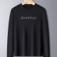 Men's Casual Long Sleeve Crew Neck Letter Embroidery T-shirt 865# Black Clothing Wholesale Market -LIUHUA