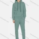 Wholesale Men's Hooded Drawstring Kangaroo Pocket Plain Hoodies & Pants 2-Piece Set 2234# 18# Clothing Wholesale Market Liuhua