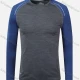 Wholesale Men's Round Neck Long Sleeve Colorblock Running Workout Pullover Sweatshirt T202# Dark Gray Clothing Wholesale Market Liuhua