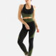 Women's 2 Piece Colorblock Workout Outfits Sports Bra Seamless Leggings Yoga Gym Activewear Set AB31-1# Olive Drab Clothing Wholesale Market -LIUHUA