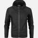 Men's Plain Slim Fit Long Sleeve Lightweight Full Zip Hoodie Black Clothing Wholesale Market -LIUHUA