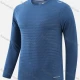 Wholesale Men's Round Neck Long Sleeve Plain Jacquard Workout Running Pullover Sweatshirt T215# Cerulean Clothing Wholesale Market Liuhua
