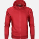 Men's Plain Slim Fit Long Sleeve Lightweight Full Zip Hoodie Red Clothing Wholesale Market -LIUHUA