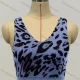 Wholesale Woman's Fashion V Neck Leopard Print Knit Crop Sweater Tank Top 554 Clothing Wholesale Market Liuhua