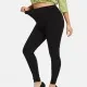 Women's Plus Size High Elastic Plain Ankle Length Leggings Black Clothing Wholesale Market -LIUHUA