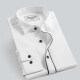 Men's Formal Collared Long Sleeve Button Down Plain Shirts White Clothing Wholesale Market -LIUHUA