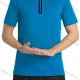 Wholesale Men's Sporty Contrast Color Short Sleeve Quick-dry Breathable Athletic Quarter Zip Polo Shirt Blue Clothing Wholesale Market Liuhua