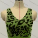 Wholesale Woman's Fashion V Neck Leopard Print Knit Crop Sweater Tank Top 551 Clothing Wholesale Market Liuhua